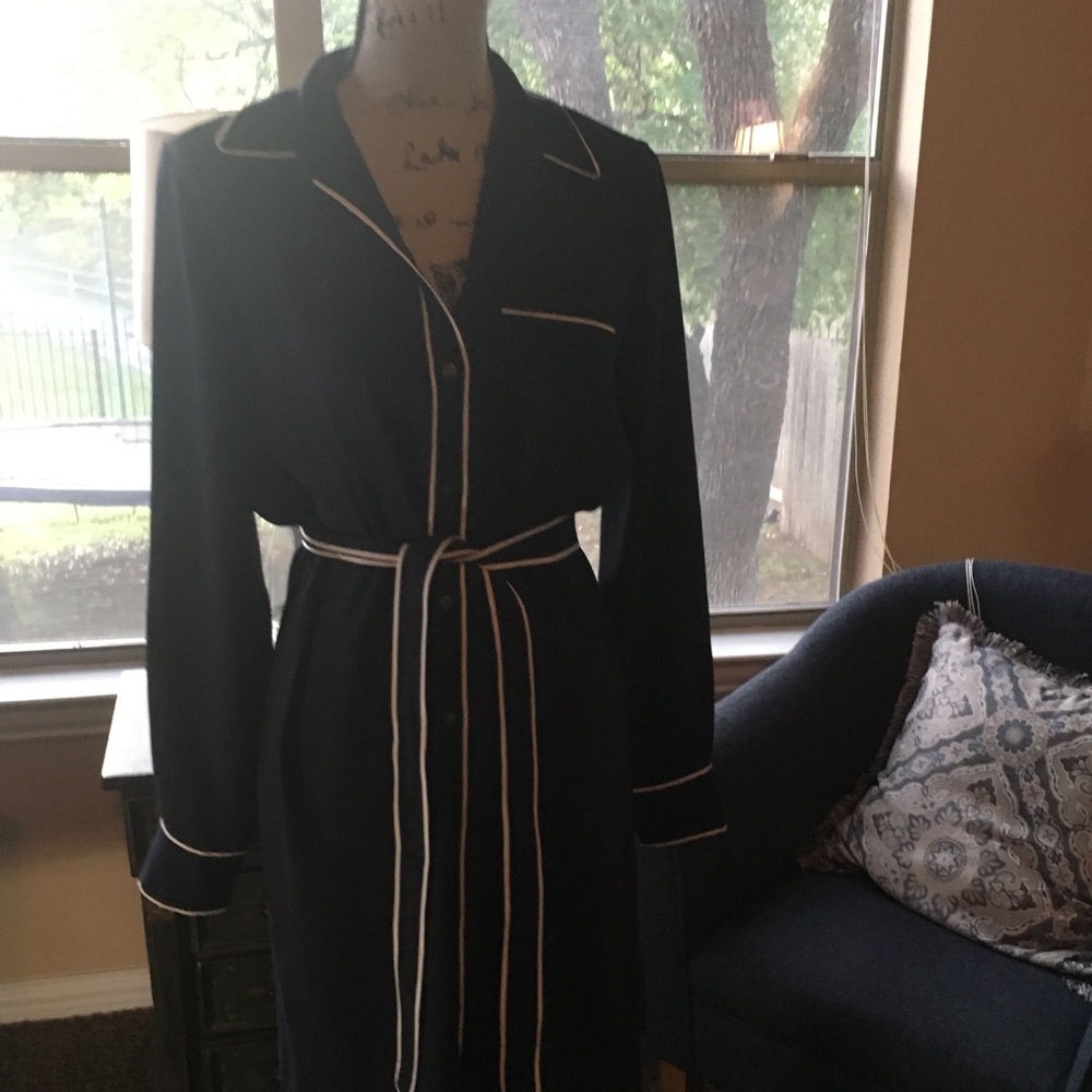 AT Long Sleeve Navy w/White Striping - Size M